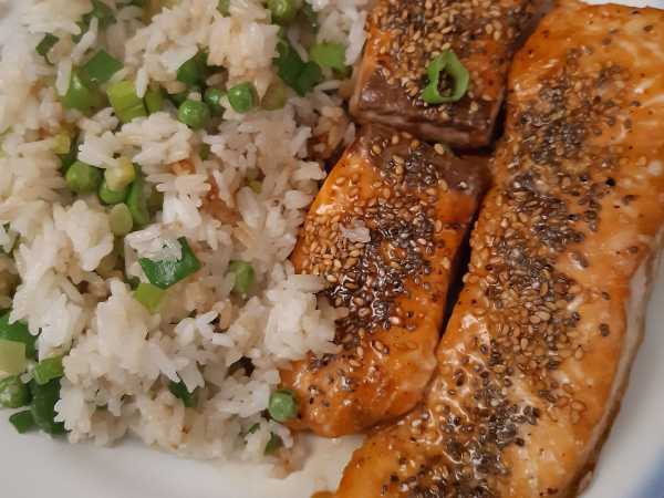 Photo réelle de la recette Saumon à la sauce soja et au miel