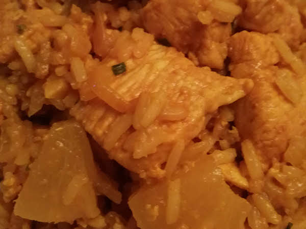 Photo réelle de la recette Sauté de riz au poulet et à l’ananas