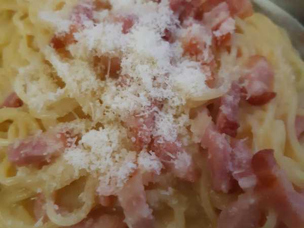 Photo réelle de la recette Pâtes carbonara (presque) traditionnelles