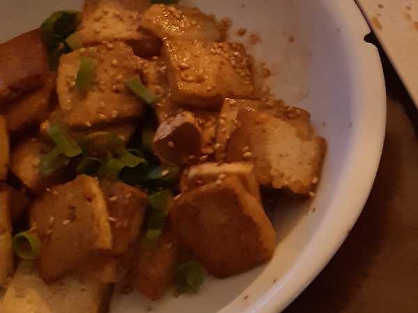 Photo réelle de la recette Tofu frit à l’ail et au gingembre