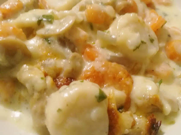 Photo réelle de la recette Gratin de Saint Jacques au vin blanc (Idéal pour le réveillon)