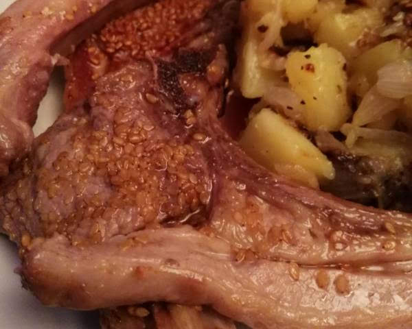 Photo réelle de la recette Côtes d’agneau panées au sésame