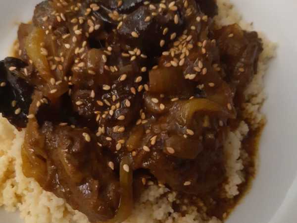 Photo réelle de la recette Tajine de bœuf aux pruneaux