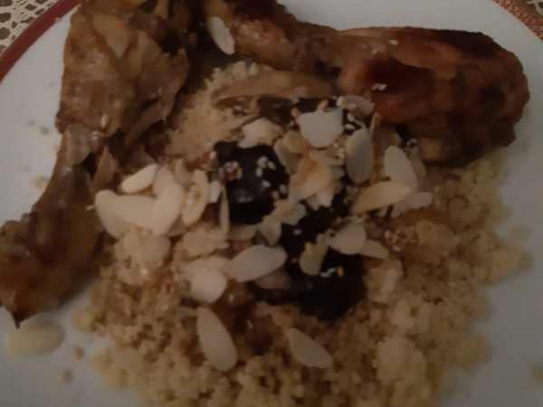 Photo réelle de la recette Tajine de poulet aux pruneaux