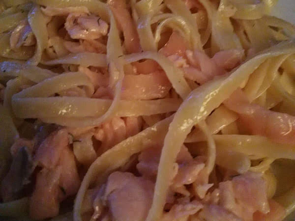 Photo réelle de la recette Tagliatelles au saumon
