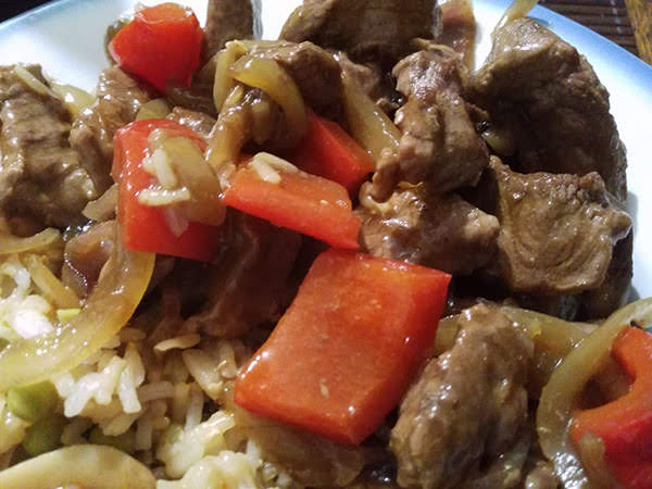 Photo réelle de la recette Bœuf sauté aux oignons