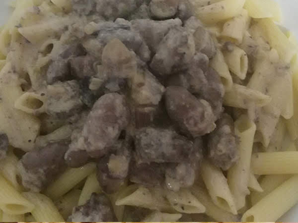 Photo réelle de la recette Cœurs de poulet en fricassée