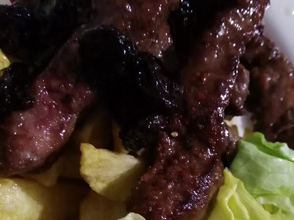 Photo réelle de la recette Foie de bœuf aux raisins