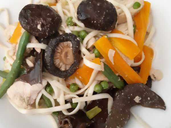 Photo réelle de la recette Poulet Chow mein