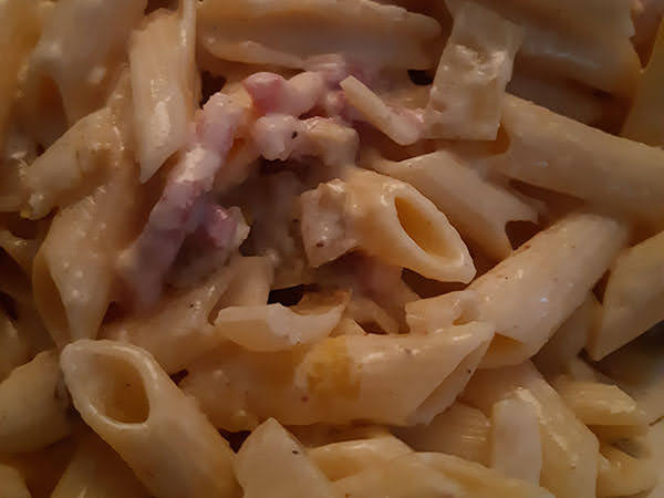 Photo réelle de la recette Pâtes à la crème d’endives et lardons