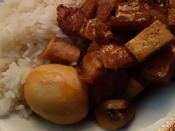 Photo réelle de la recette Porc au caramel et tofu