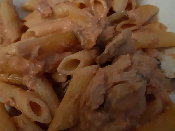 Photo réelle de la recette Pâtes au thon et à la tomate